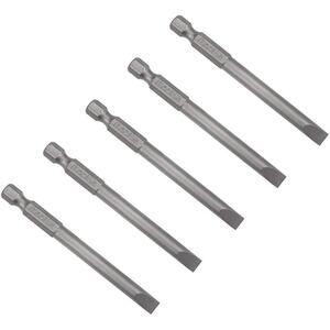 Uxcell 6mm Slotted Tip Magnetic Screwdriver Bits - 5 Pcs
